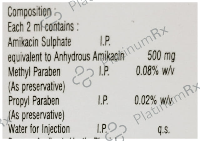 Amkacin 500mg Injection 2ml