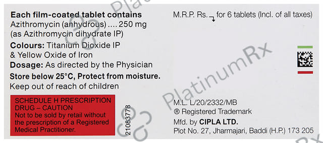 Azicip 250mg Tablet 6s