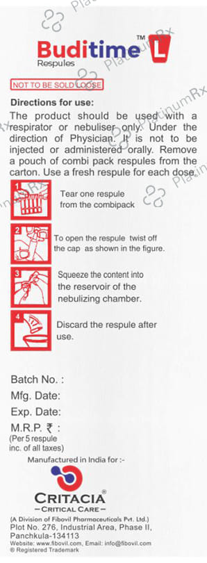Buditime L 500mcg/1.25mg Respules 5X2ml