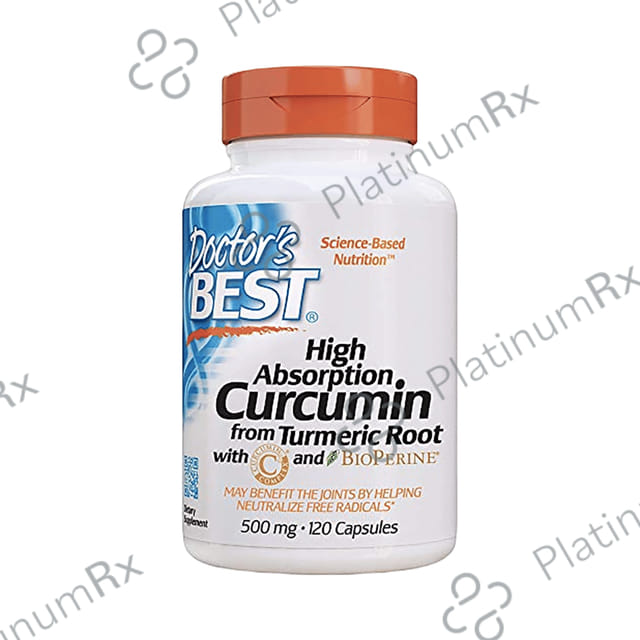 Doctor's Best High Absorption Curcumin C3 Complex and Bioperine 500mg Capsule