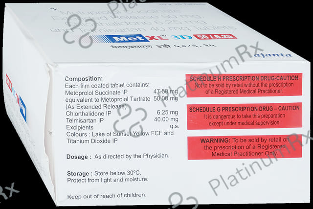 Met XL 3D 50/6.25/40mg Tablet ER 15s