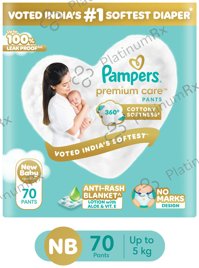Pampers Premium Care Pants with Aloe Vera & Cotton-Like Softness - Size NB