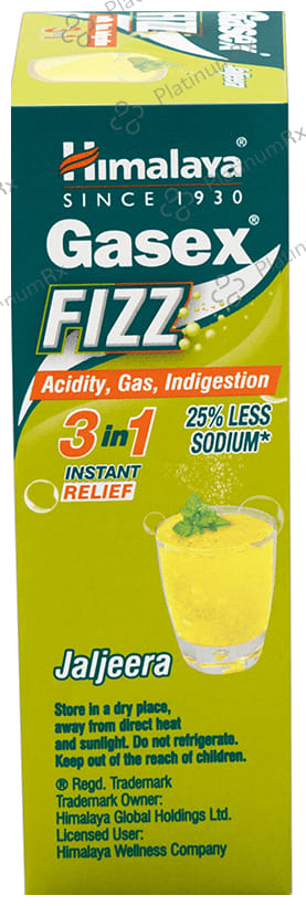 Himalaya Gasex Fizz - - Digestive Wellness- Provides Relief from Acidity & Gas (5gm Each) Jaljeera 6 Sachets