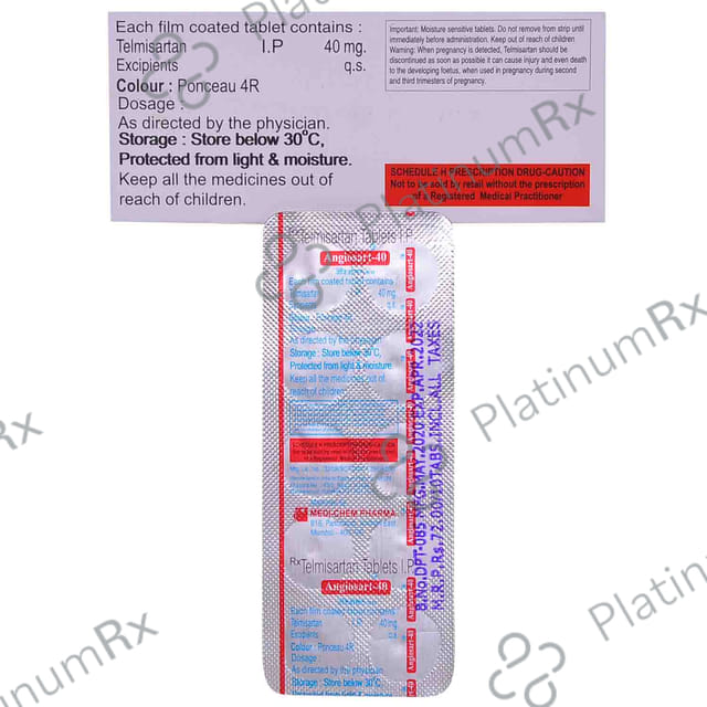 Angiosart 40mg Tablet 10s