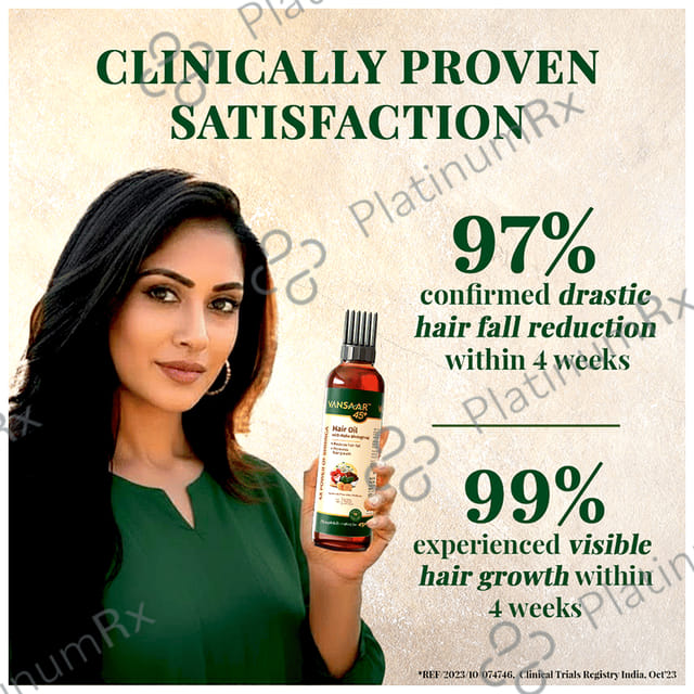 Vansaar Maha Bhringraj Oil 1st Clinically Proven for Hairfall Control 100 ml