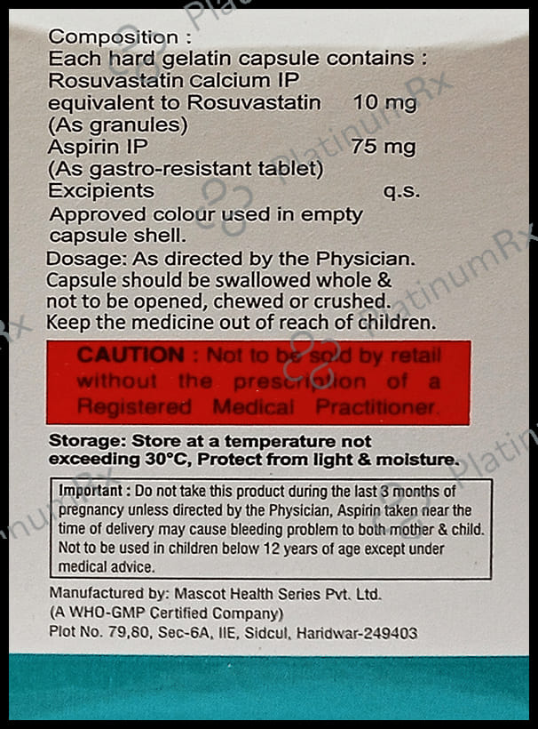 Valros ASP 75/10mg Capsule 10s