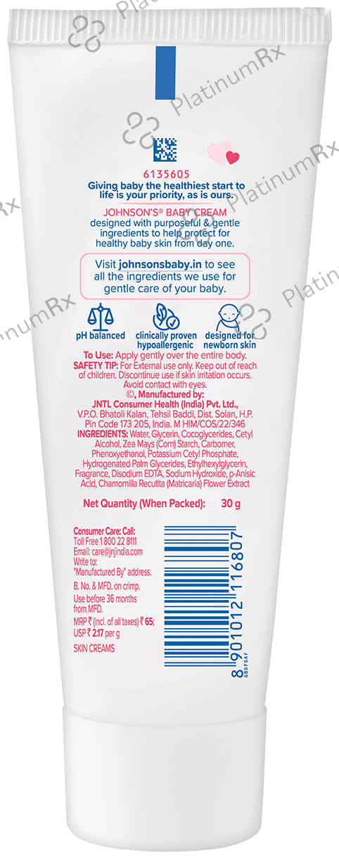 Johnson's Baby Cream 30gm
