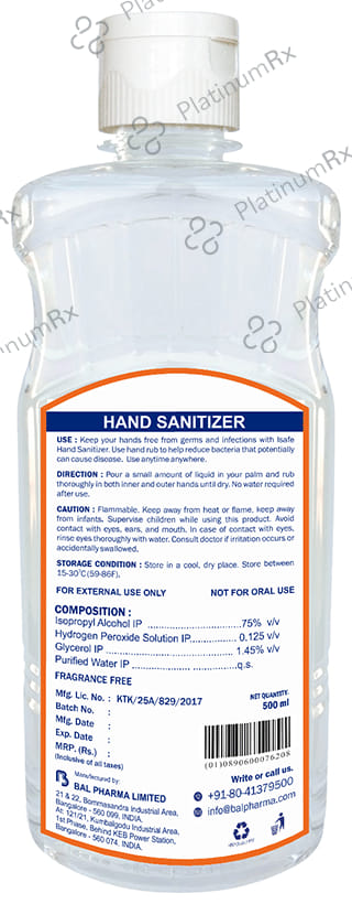 i Safe Hand Sanitizer 500 Sanitizer