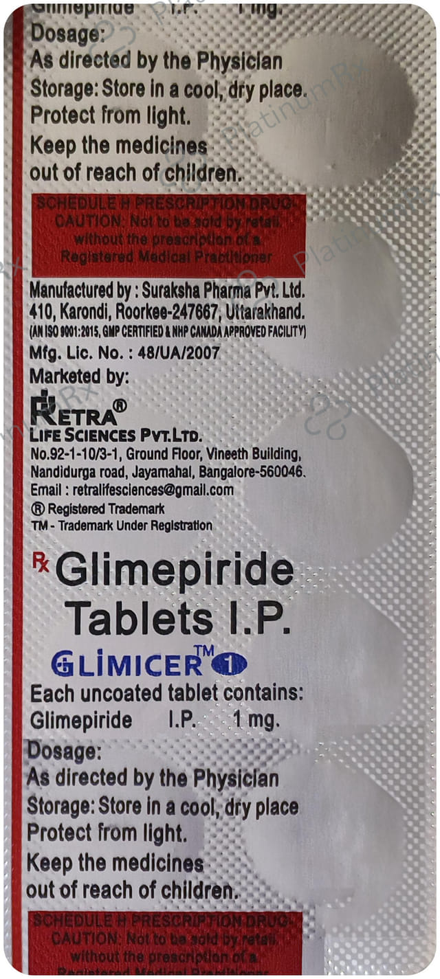 Glimicer 1mg Tablet 10s
