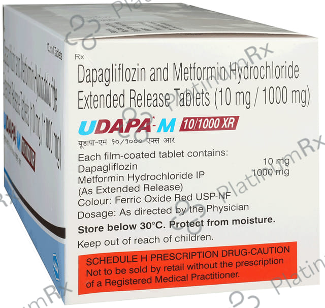 Udapa M 10/1000mg Tablet 10s