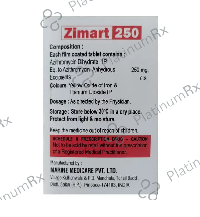 Zimart 250mg Tablet 6s
