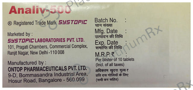 Analiv 500mg Tablet 10s