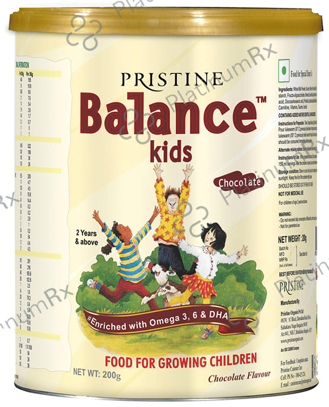 Pristine Balance Kids Chocolate Powder 200gm