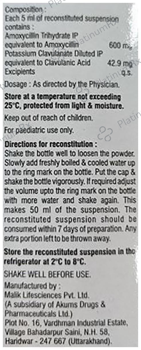 Augpen ES 600/42.9mg Oral Suspension 50ml