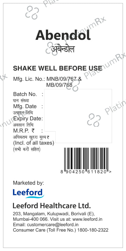 Abendol 200mg Oral Suspension 10ml