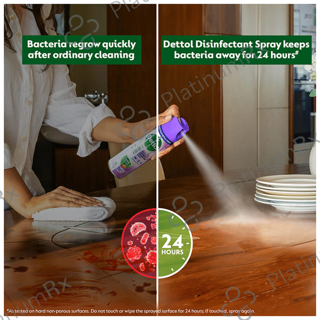 Dettol Dettol Multi-Surface Disinfectant Sanitizer Spray Bottle - 24 hours Antibacterial Protection- Germ Kill on Hard and Soft Surfaces Orchard Bloom