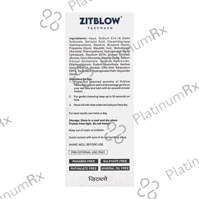 Zitblow Facewash 100ml