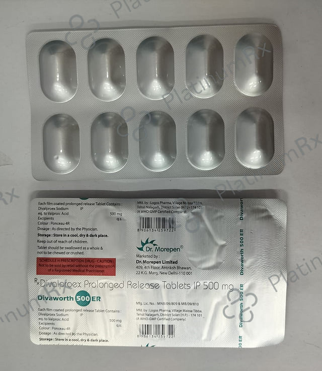 Divaworth 500mg ER Tablet 10s