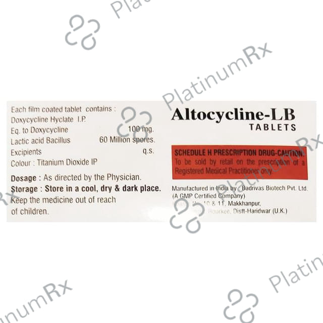 Altocycline LB 100mg Tablet 10s