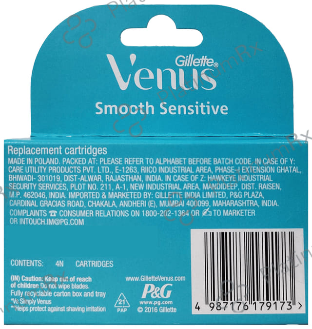 Gillette Venus Smooth Razor Catridge 4 units
