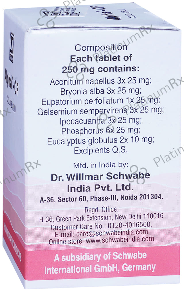 Dr Willmar Schwabe India Alpha - CF Tablet