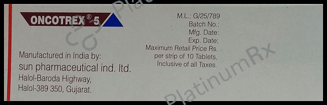 Oncotrex 5mg Tablet 10s