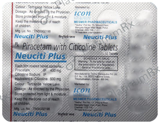 Neuciti Plus 500/400mg Tablet 10s