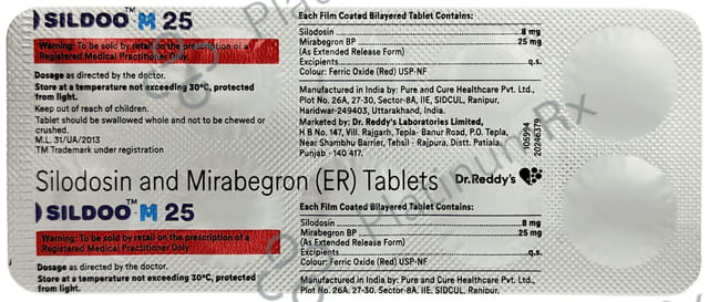 Sildoo M 25/8mg Tablet 10s