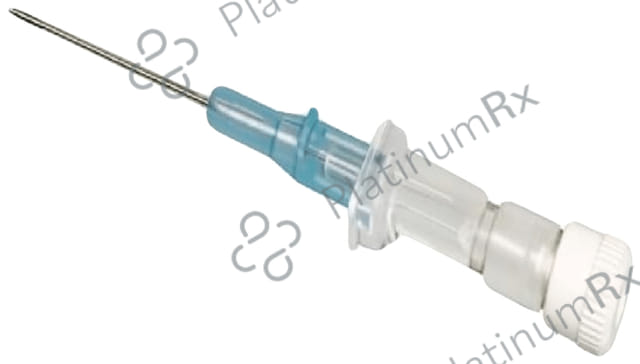 Mowell IV Catheter/Cannula without injection valve & without wings Blue 22G