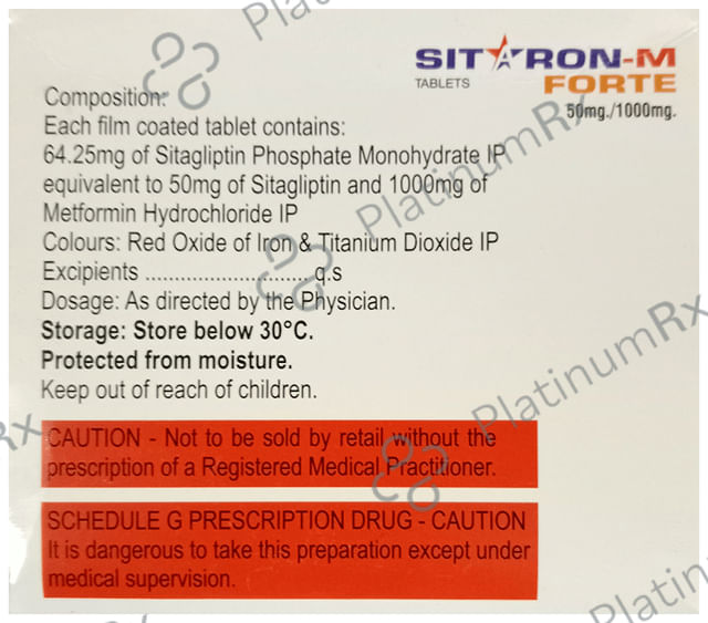 Sitaron-M Forte 50mg/1000mg Tablet