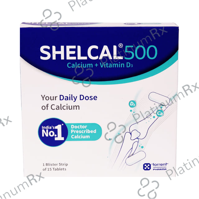 Shelcal 500mg/250IU Tablet 15s