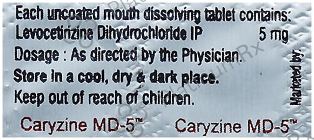 Caryzine 5mg Tablet MD 10s