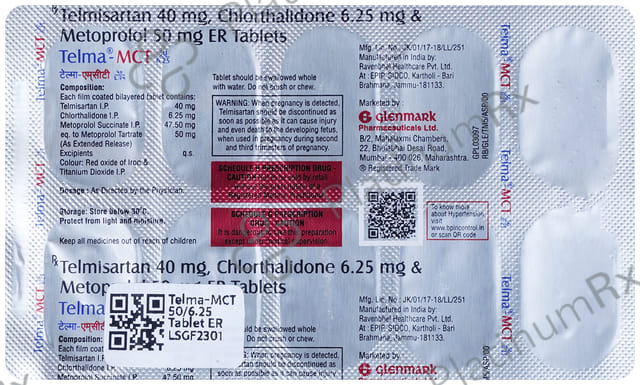 Telma MCT 6.25/50mg Tablet ER 10s