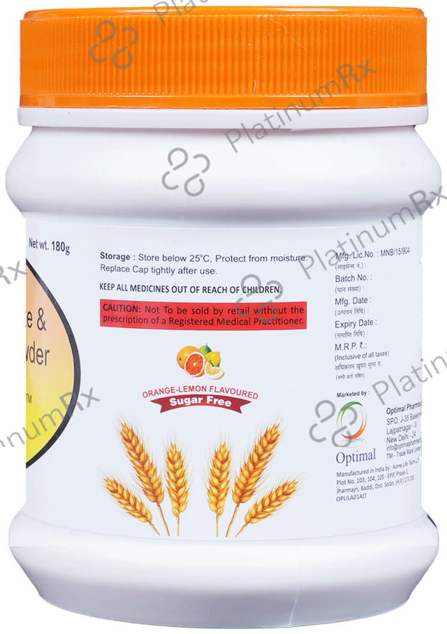 LivFiber Powder Orange Lemon Sugar Free 180gm