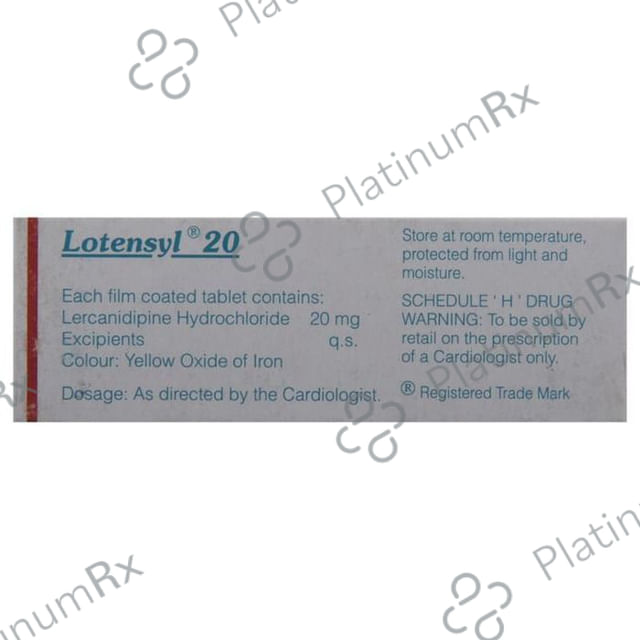 Lotensyl 20 Tablet