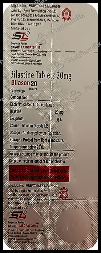 Bilasan 20 Tablet