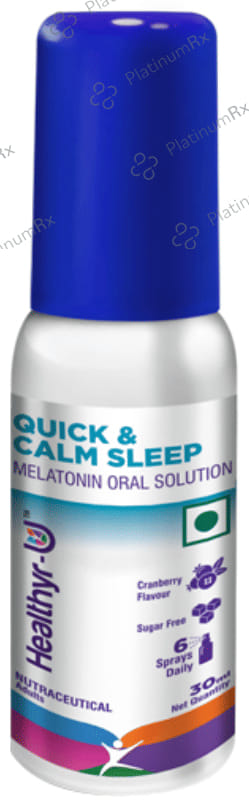 Healthyr U Quick & Calm Sleep Melatonin Oral Solution Spray 30ml