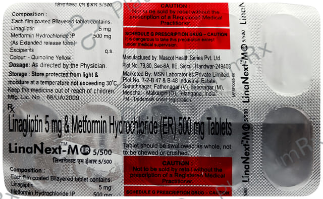 Linanext M 500/5mg Tablet ER 10s