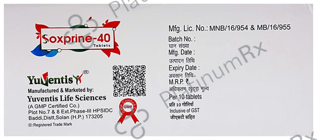 Soxprine 40mg Tablet SR 10s
