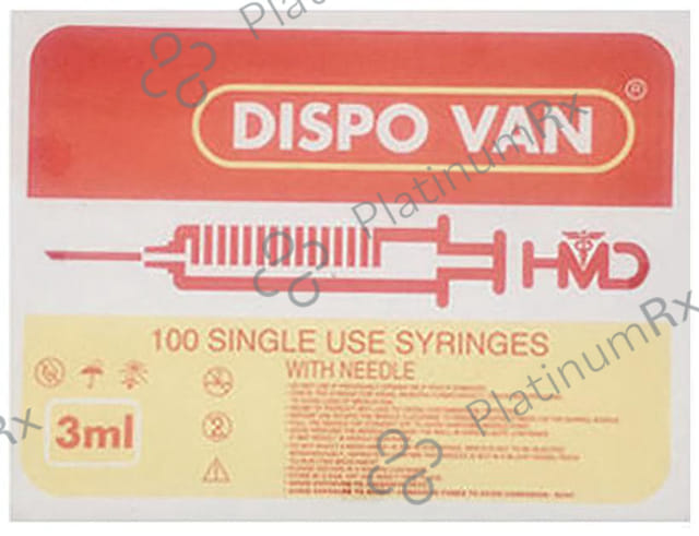 Dispovan Syringe with Needle 24G (1X3ml)