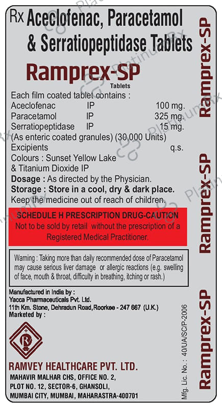 Ramprex SP 100/325/15mg Tablet 10s