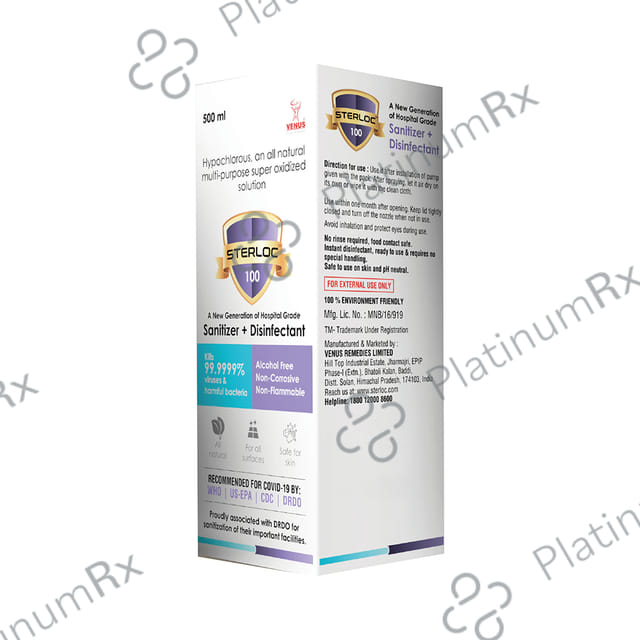Sterloc Sanitizer + Disinfectant (500ml Each) 1 Bottle