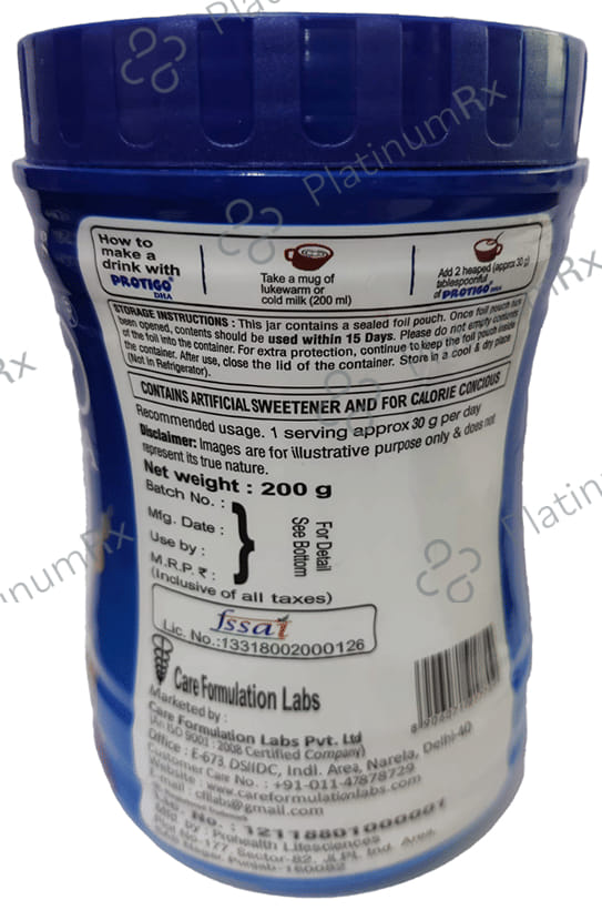 Protigo DHA Protein Powder - Sugar Free - Flavour Vanilla