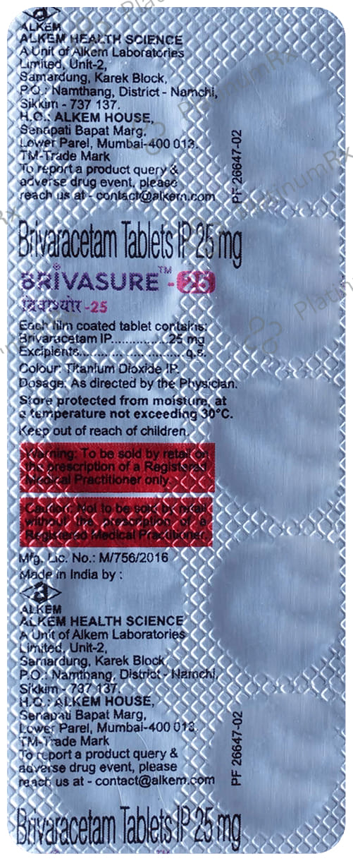 Brivasure 25mg Tablet 10s