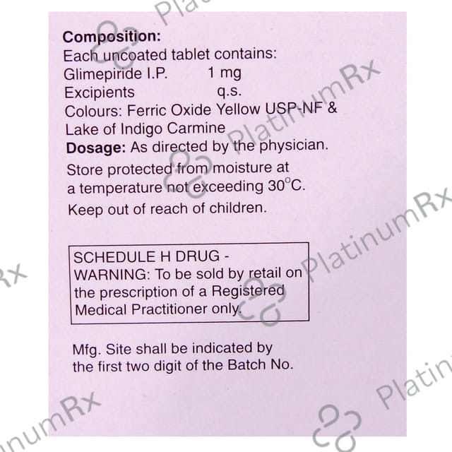 Glimulin 1mg Tablet 15s