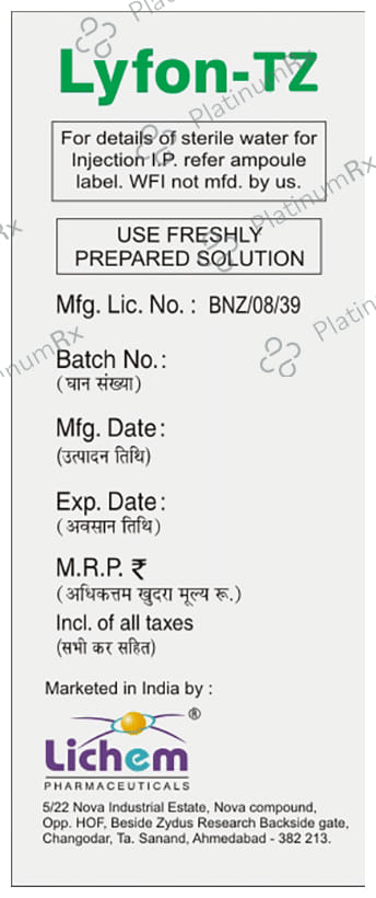 Lyfon TZ 1000mg/125mg Injection
