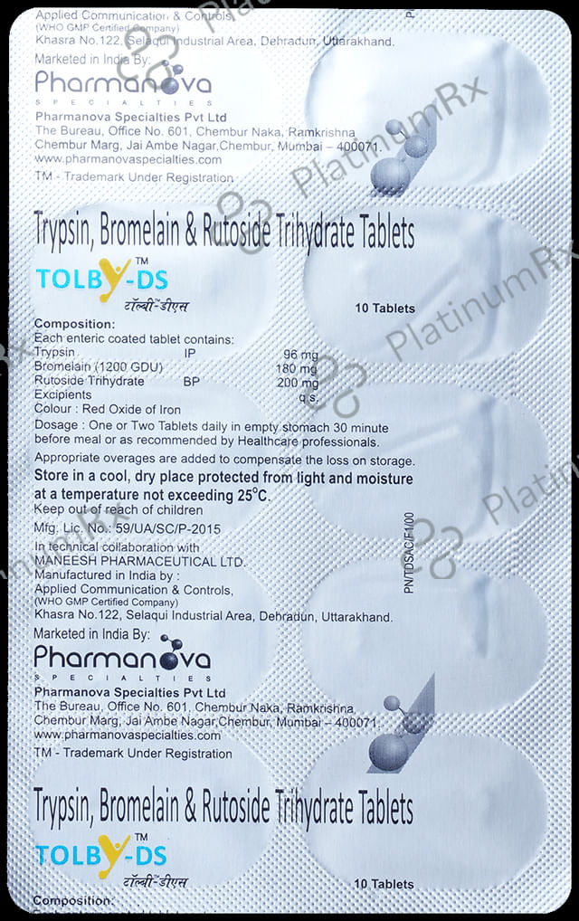 Tolby DS 180/200/96mg Soft Gelatin Capsule 10s