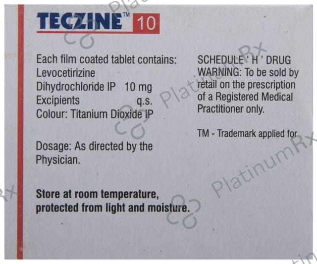 Teczine 10mg Tablet 15s