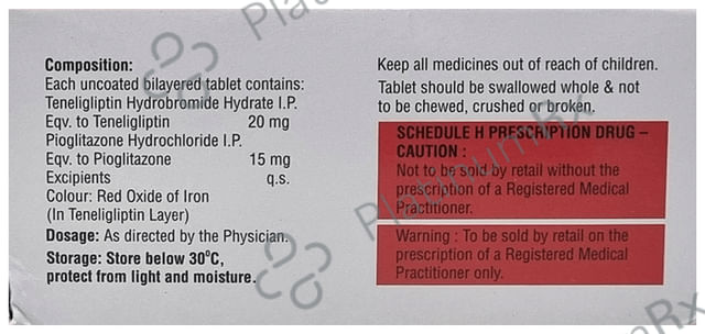 Zita Pio 15/20mg Tablet 15s