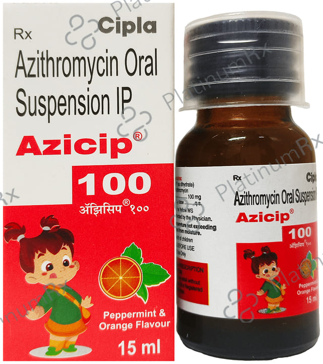 Azicip 100mg Oral Suspension 15ml